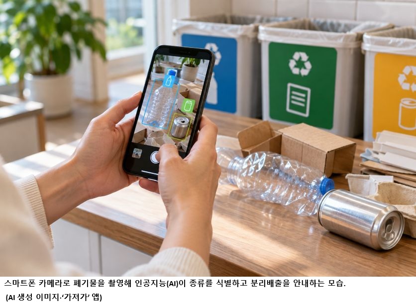AI 폐기물 처리 앱 ‘가져가’ 13일 시범 운영…사진 찍으면 분리배출 방법부터 수수료 결제까지