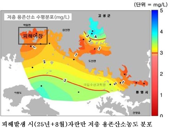 경남 자란만, 양식생물 폐사 위험 증가…수과원 “어장환경 악화 심각”