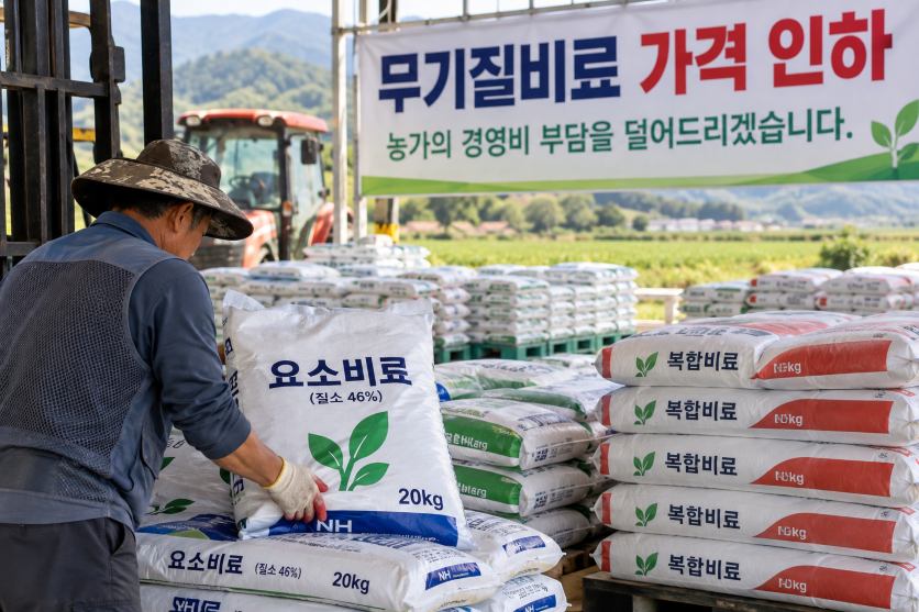 무기질비료 가격 10월 20일부터 평균 5.1% 인하…농가 비료 구입비 부담 줄어든다