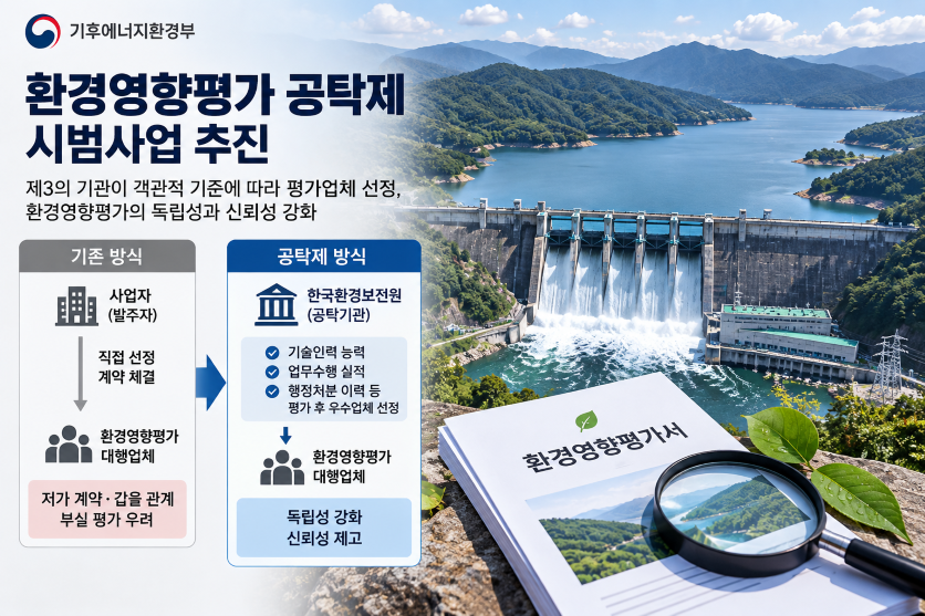 환경영향평가 ‘공탁제’ 첫 시범…사업자가 평가업체 직접 고르는 구조 바꾼다