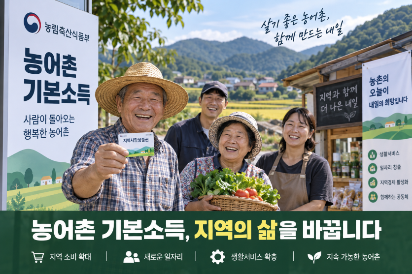 농어촌 기본소득, ‘월 15만원 지급’ 넘어 지역 일자리·생활서비스로 연결한다