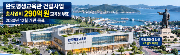 완도평생교육관 290억 건립사업 논란…부지 확보·예산·행정절차가 관건