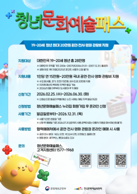 [한국농어민뉴스] 청년 문화예술패스를 발급한다