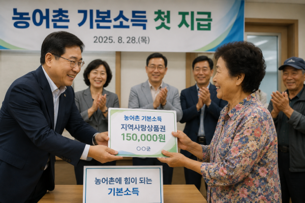 농어촌 기본소득 28일부터 첫 지급…구례·보성 월 20만원, 7개 군에 567억원 풀린다